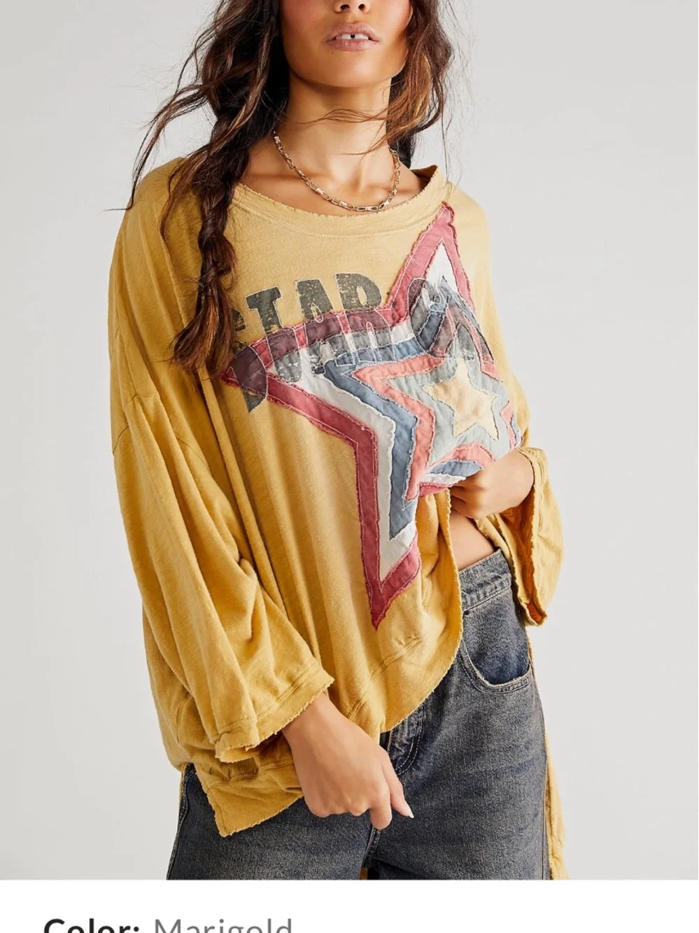 Magnolia Pearl marigold moon top boho one size